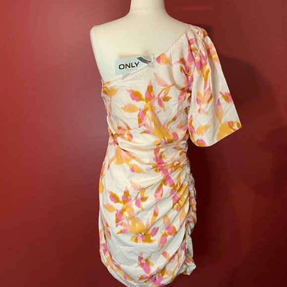 ONLY Women's Onleleanor Life One Shoulder Dress - NWT $65 - Picture 3 of 4